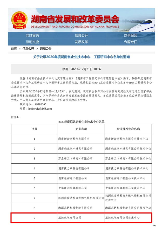 喜報！威勝電氣又添“省級企業(yè)技術(shù)中心”稱號